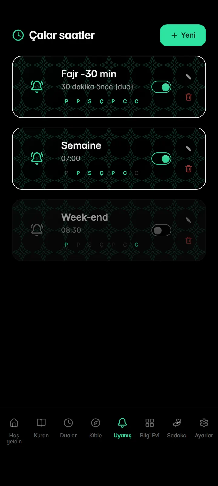 Smart alarms